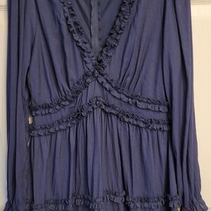 Formal/Special Occassion Attire Trixxi Blue Ruffled Midi Dress Sz. 1X